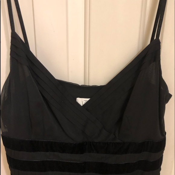 Ann Taylor Loft cocktail dress, blk, pleaded, Sz 8 - Picture 4 of 10